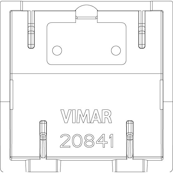 Vimar EIKON Four Interchangeable Half-Buttons, 1 Module, IP40, Clamp Mounting, Halogen-Free Thermoplastic — Quality Boat Parts
