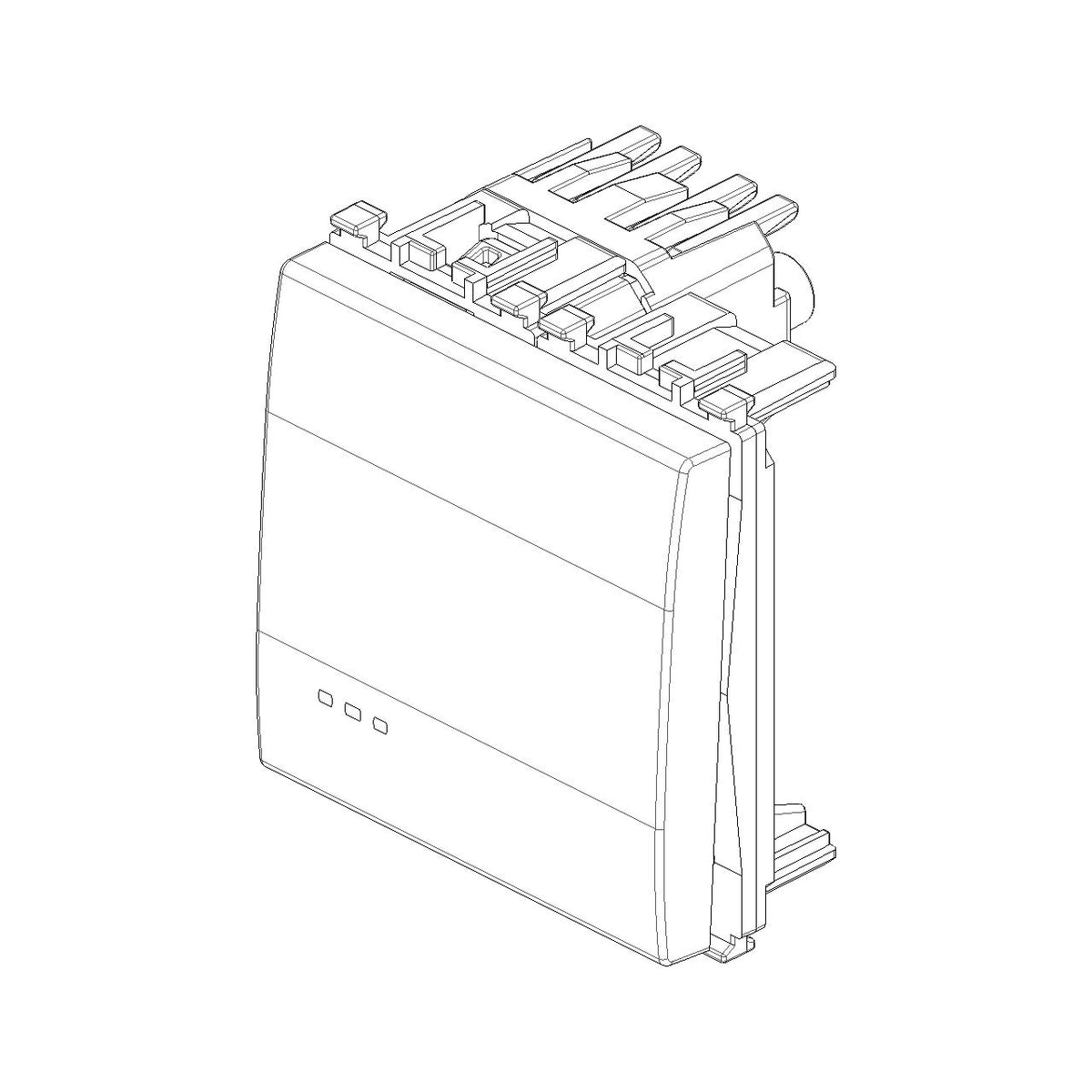Vimar Eikon 1P 10AX 2-Way Screwless Switch, 250V, IP40, Flush-Mounted, Push-In Clamp — Quality Boat Parts
