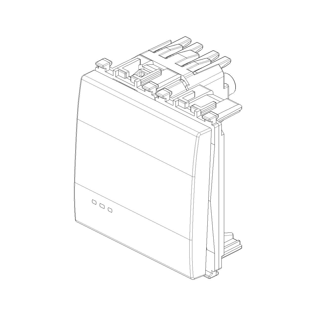 Vimar Eikon 1P 10AX 2-Way Screwless Switch, 250V, IP40, Flush-Mounted, Push-In Clamp — Quality Boat Parts