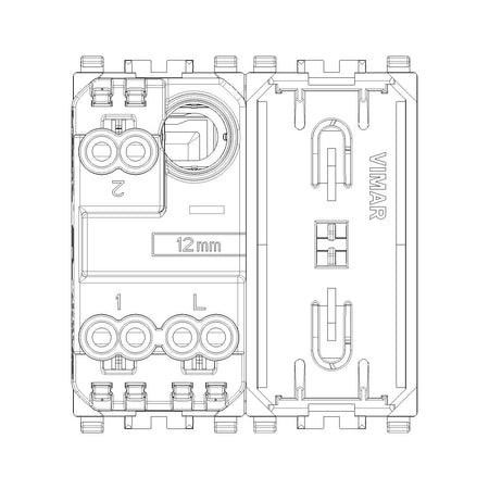 Vimar Eikon 1P 10AX 2-Way Screwless Switch, 250V, IP40, Flush-Mounted, Push-In Clamp — Quality Boat Parts