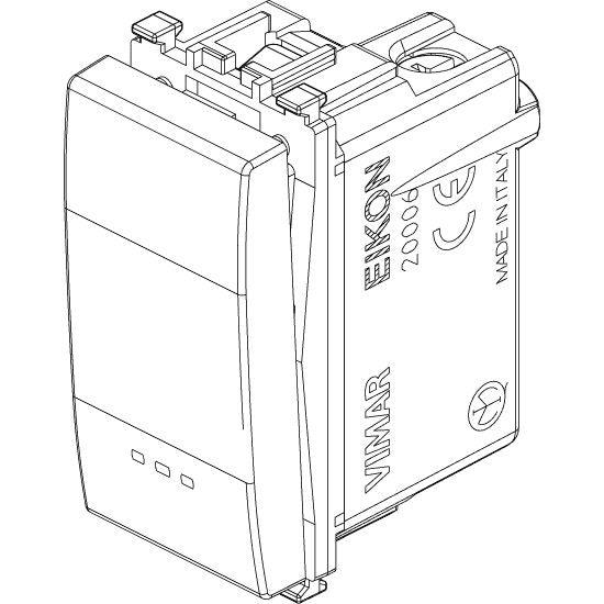 Vimar Eikon 1P 2-Way Switch, 20AX, 250V, Optional LED Lighting, IP40 — Quality Boat Parts