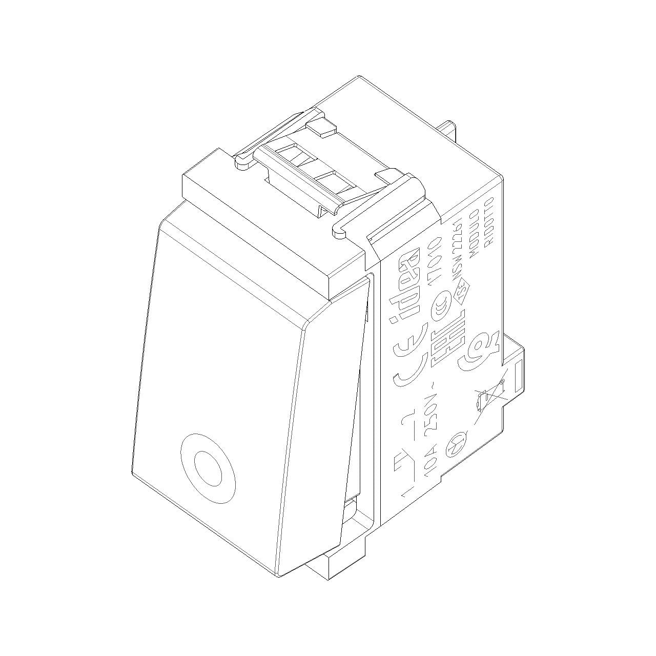 Vimar IDEA Series General Symbol Push Button, 1P NO, 10A, 250V, IP40 — Quality Boat Parts