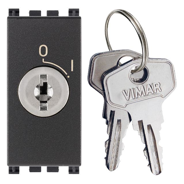 Vimar ARKÉ 2P NO Key-Operated Push Button, 16A, 250V, IP40 — Quality Boat Parts