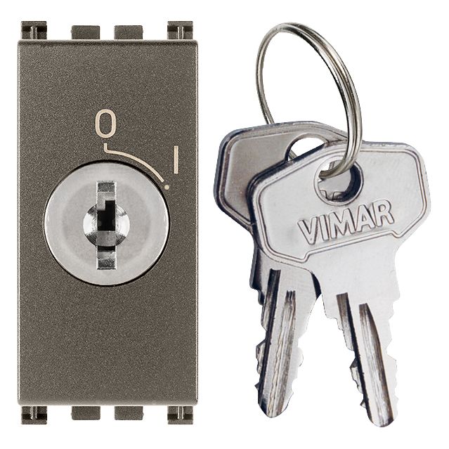 Vimar ARKÉ 2P NO Key-Operated Push Button, 16A, 250V, IP40 — Quality Boat Parts