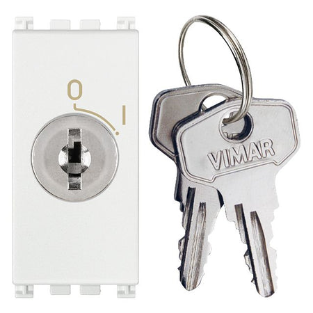 Vimar ARKÉ 2P NO Key-Operated Push Button, 16A, 250V, IP40 — Quality Boat Parts