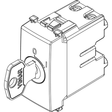 Vimar ARKÉ 2P NO Key-Operated Push Button, 16A, 250V, IP40 — Quality Boat Parts