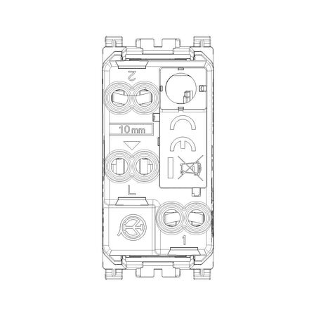 Vimar ARKÉ Axial 1P 10AX 2-Way Switch, 250V, IP40, Lightable — Quality Boat Parts