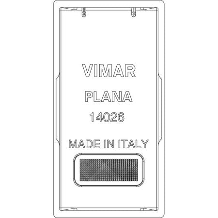 Vimar Plana 1-Module Interchangeable Button, Lightable Diffuser, IP40, Halogen-Free — Quality Boat Parts