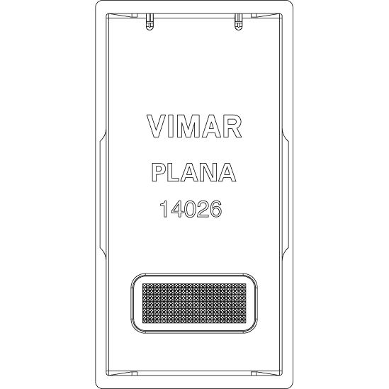 Vimar Plana 1-Module Interchangeable Button, Lightable Diffuser, IP40, Halogen-Free — Quality Boat Parts