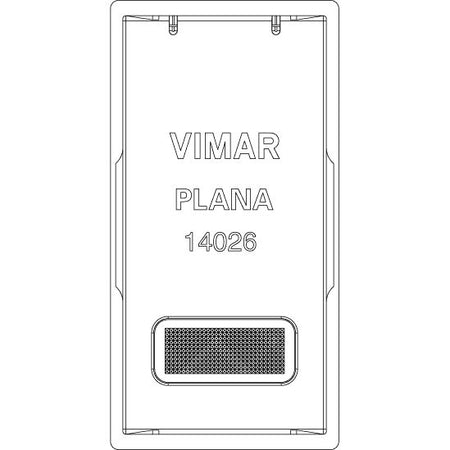 Vimar Plana 1-Module Interchangeable Button, Lightable Diffuser, IP40, Halogen-Free — Quality Boat Parts