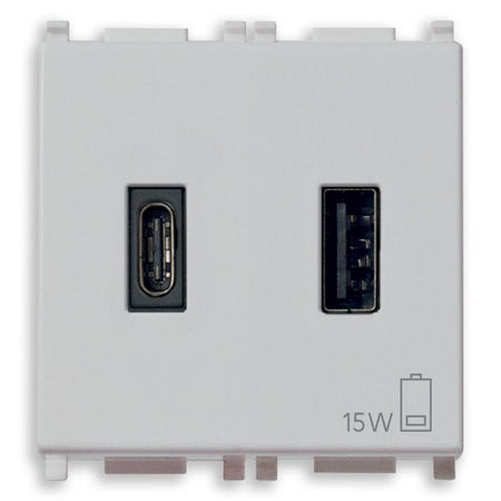Vimar Plana 2-Module USB Supply Unit, 5V, Flush Mount — Quality Boat Parts