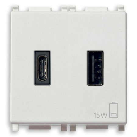 Vimar Plana 2-Module USB Supply Unit, 5V, Flush Mount — Quality Boat Parts