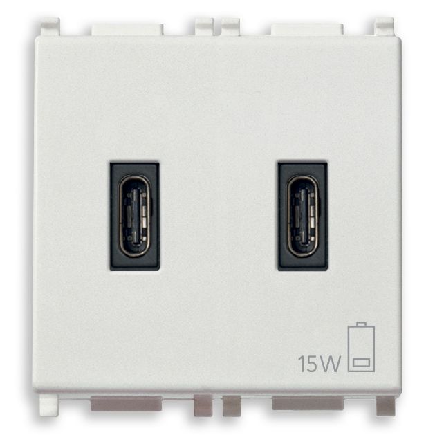 Vimar Plana 2-Module USB Supply Unit, 5V, Flush Mount — Quality Boat Parts