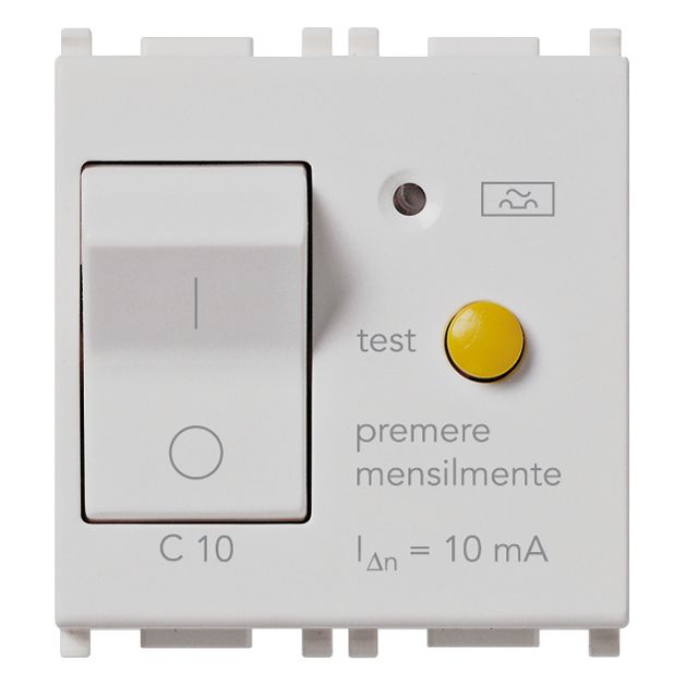 Vimar Plana 1P+N RCBO Breaker, 120-230V, IP40, Built-In, 2 Modules — Quality Boat Parts