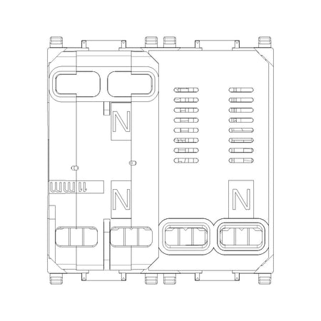 Vimar Plana 1P+N RCBO Breaker, 120-230V, IP40, Built-In, 2 Modules — Quality Boat Parts