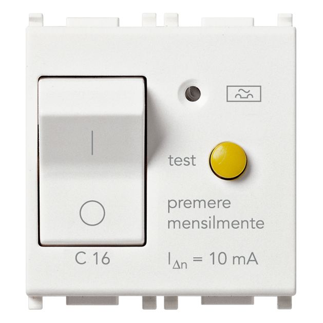Vimar Plana 1P+N RCBO Breaker, 120-230V, IP40, Built-In, 2 Modules — Quality Boat Parts