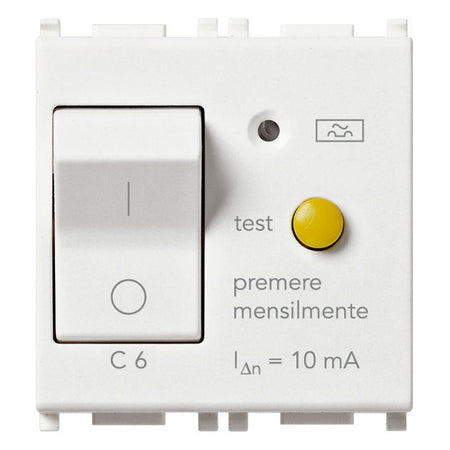 Vimar Plana 1P+N RCBO Breaker, 120-230V, IP40, Built-In, 2 Modules — Quality Boat Parts