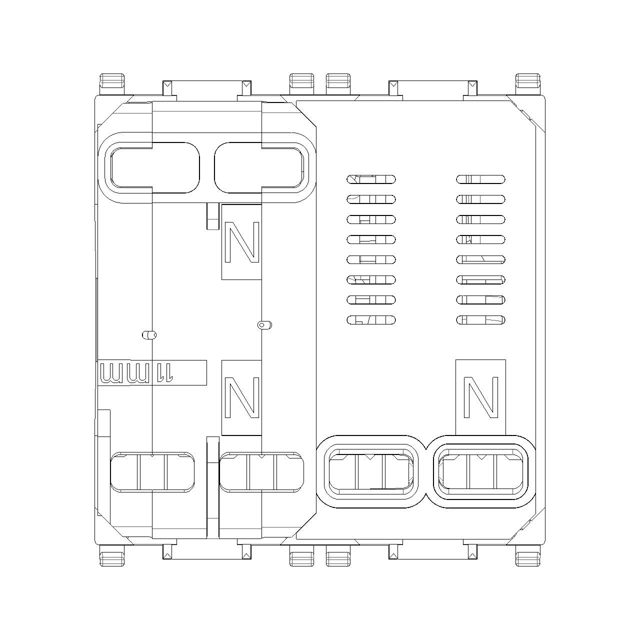 Vimar Plana 1P+N RCBO Breaker, 120-230V, IP40, Built-In, 2 Modules — Quality Boat Parts