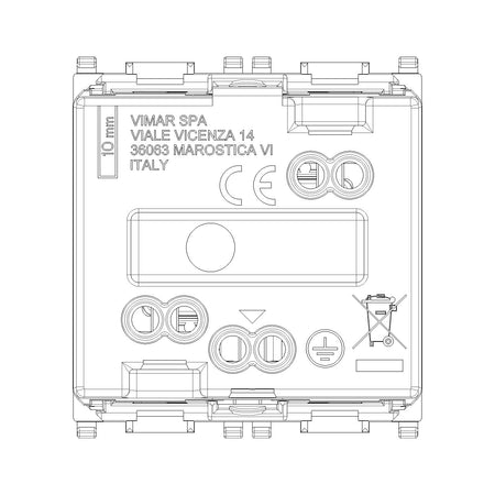 Vimar Plana 2P+E German SICURY Socket Outlet, 16A, 250V, IP20 — Quality Boat Parts
