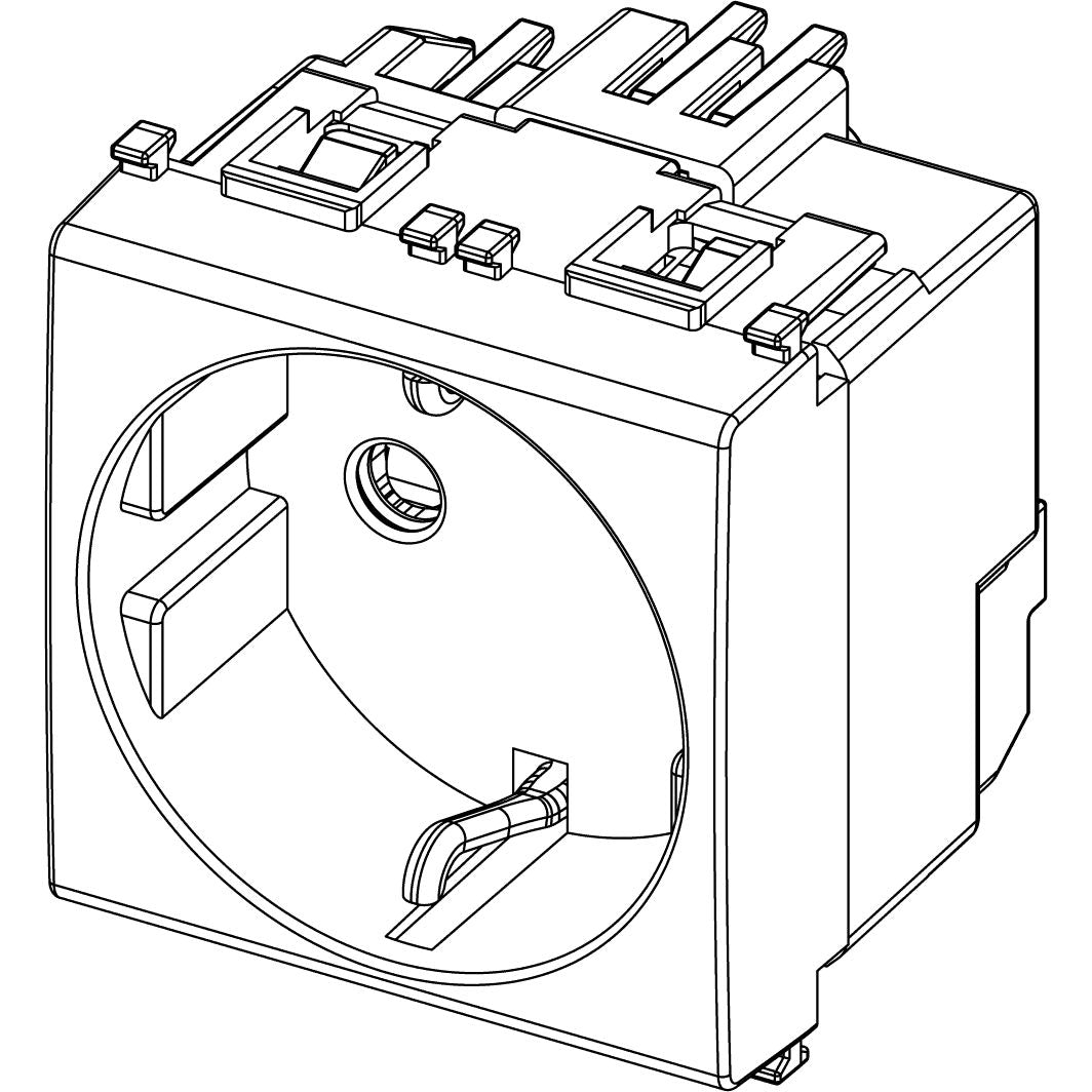 Vimar Plana 2P+E German SICURY Socket Outlet, 16A, 250V, IP20 — Quality Boat Parts
