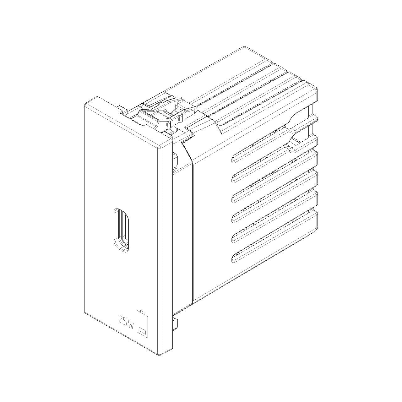 Vimar LINEA 1-Module USB Power Unit, 120-240V — Quality Boat Parts