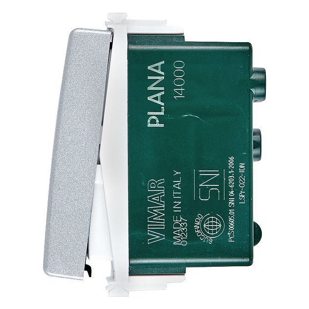 Vimar Plana 1P 10AX 1-Way Switch, 250V, Lightable, Replaceable Button — Quality Boat Parts