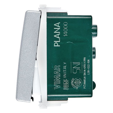Vimar Plana 1P 10AX 1-Way Switch, 250V, Lightable, Replaceable Button — Quality Boat Parts