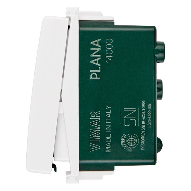 Vimar Plana 1P 10AX 1-Way Switch, 250V, Lightable, Replaceable Button — Quality Boat Parts