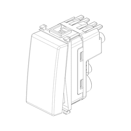 Vimar Plana 1P 10AX 1-Way Switch, 250V, Lightable, Replaceable Button — Quality Boat Parts