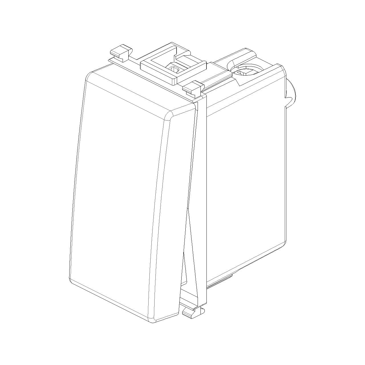 Vimar Plana 1P 10AX 1-Way Switch, 250V, Lightable, Replaceable Button — Quality Boat Parts