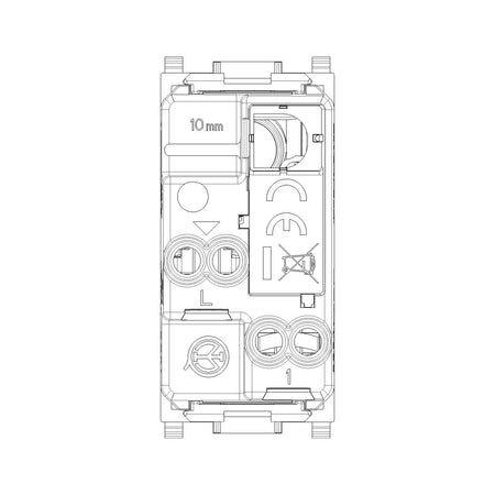 Vimar Plana 1P 10AX 1-Way Switch, 250V, Lightable, Replaceable Button — Quality Boat Parts