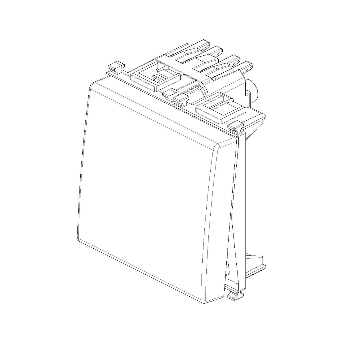 Vimar Plana 1P 10AX 1-Way Switch, 250V, Lightable, Replaceable Button — Quality Boat Parts