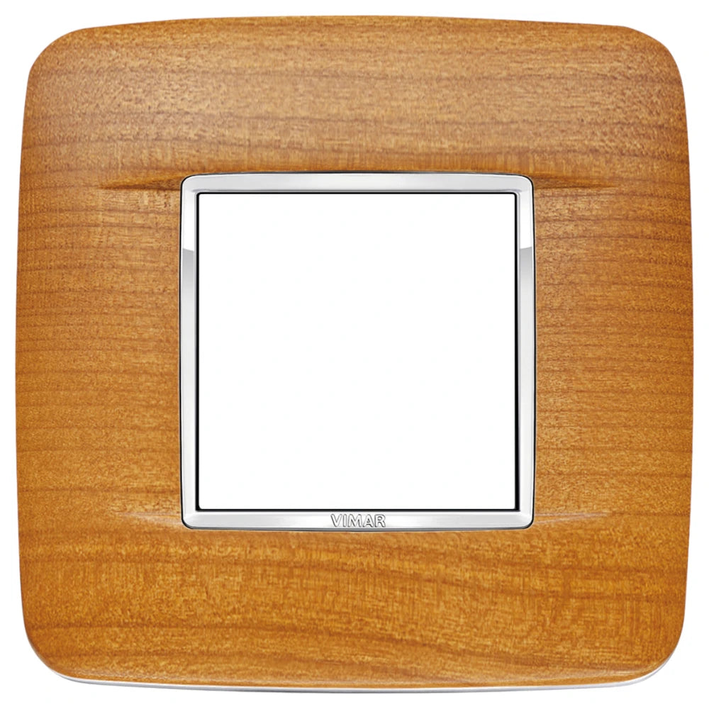 Vimar Eikon 2-Module Round British Cover Plate, 95 x 95 mm, IP00, Halogen-Free, Clamp Mounting — Quality Boat Parts