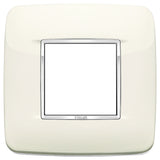 Vimar Eikon 2-Module Round British Cover Plate, 95 x 95 mm, IP00, Halogen-Free, Clamp Mounting — Quality Boat Parts