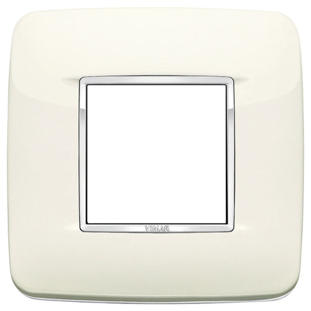 Vimar Eikon 2-Module Round British Cover Plate, 95 x 95 mm, IP00, Halogen-Free, Clamp Mounting — Quality Boat Parts