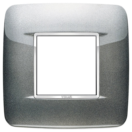 Vimar Eikon 2-Module Round British Cover Plate, 95 x 95 mm, IP00, Halogen-Free, Clamp Mounting — Quality Boat Parts
