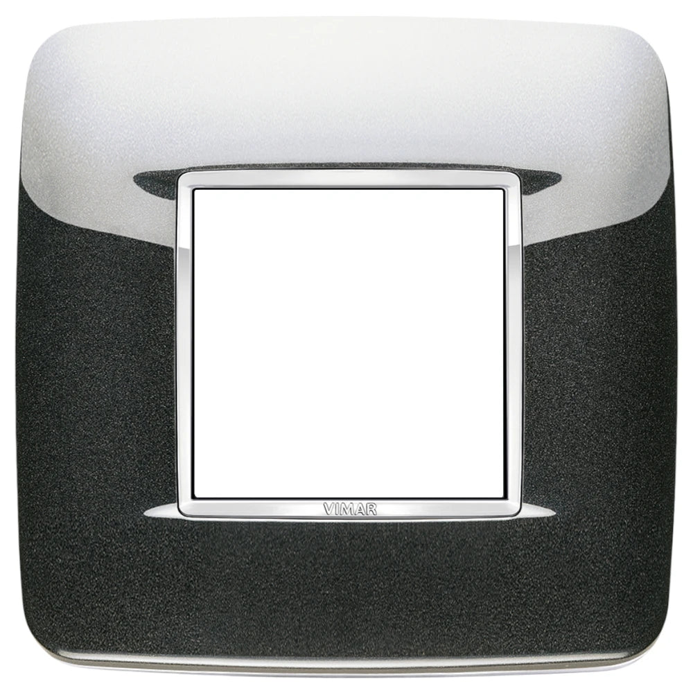 Vimar Eikon 2-Module Round British Cover Plate, 95 x 95 mm, IP00, Halogen-Free, Clamp Mounting — Quality Boat Parts