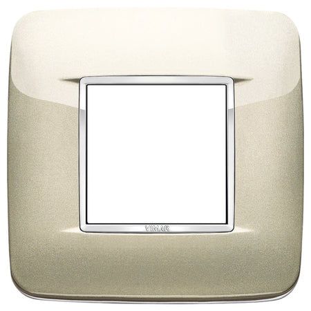 Vimar Eikon 2-Module Round British Cover Plate, 95 x 95 mm, IP00, Halogen-Free, Clamp Mounting — Quality Boat Parts