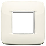 Vimar Eikon 2-Module Round British Cover Plate, 95 x 95 mm, IP00, Halogen-Free, Clamp Mounting — Quality Boat Parts