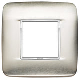 Vimar Eikon 2-Module Round British Cover Plate, 95 x 95 mm, IP00, Halogen-Free, Clamp Mounting — Quality Boat Parts