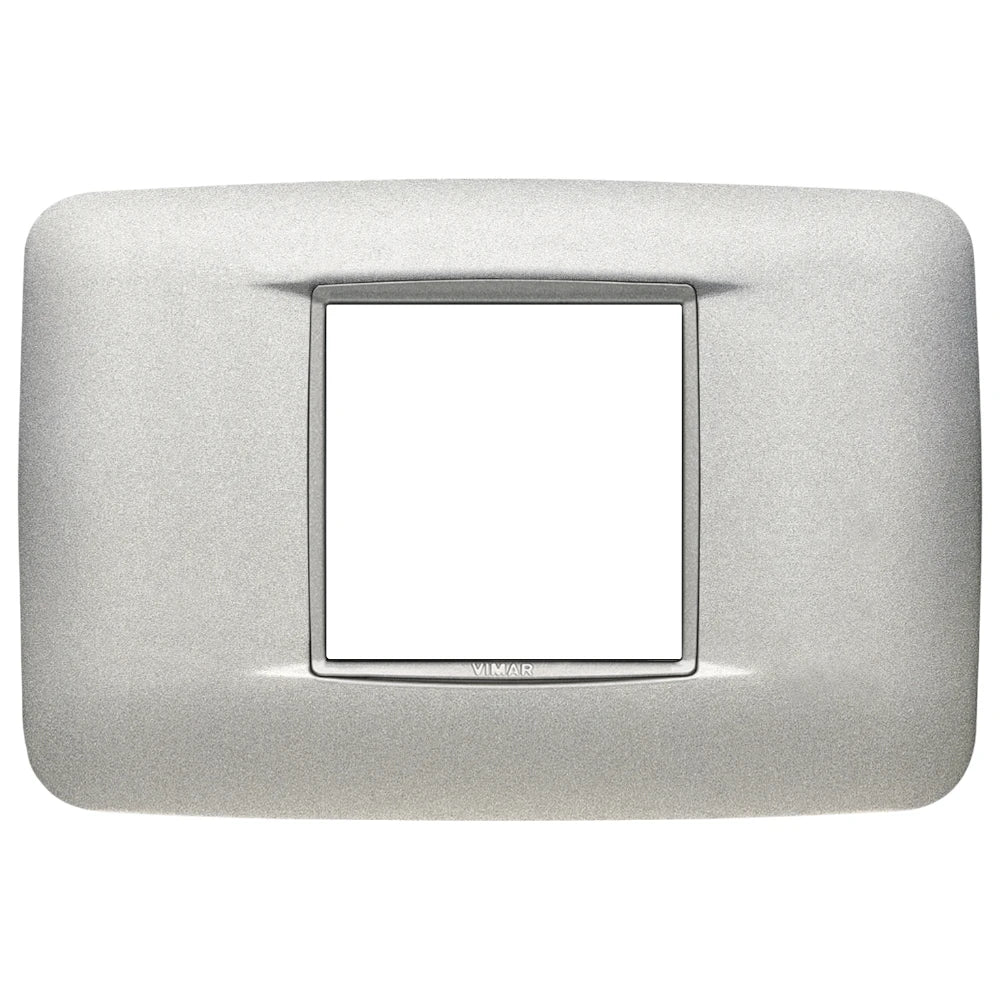 Vimar Eikon 2-Module Round British Cover Plate, 95 x 95 mm, IP00, Halogen-Free, Clamp Mounting — Quality Boat Parts