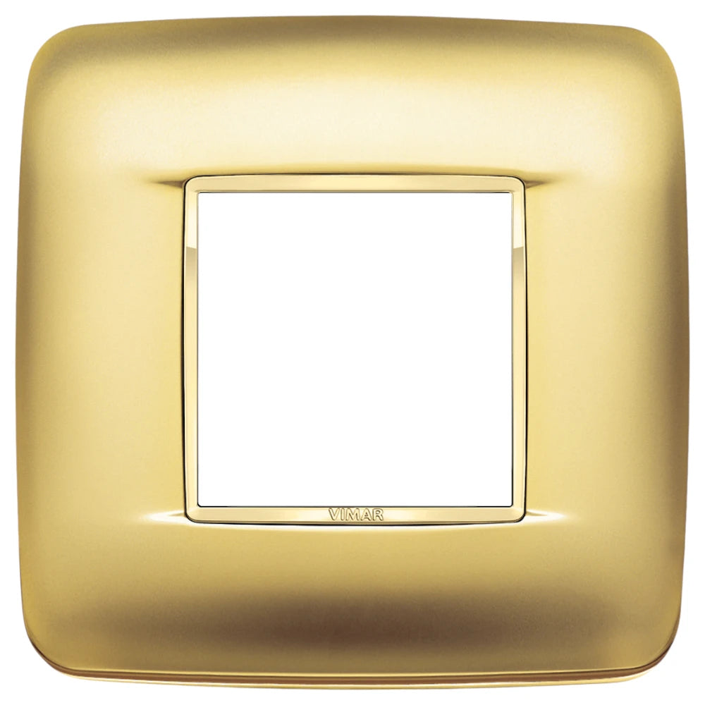 Vimar Eikon 2-Module Round British Cover Plate, 95 x 95 mm, IP00, Halogen-Free, Clamp Mounting — Quality Boat Parts
