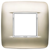 Vimar Eikon 2-Module Round British Cover Plate, 95 x 95 mm, IP00, Halogen-Free, Clamp Mounting — Quality Boat Parts