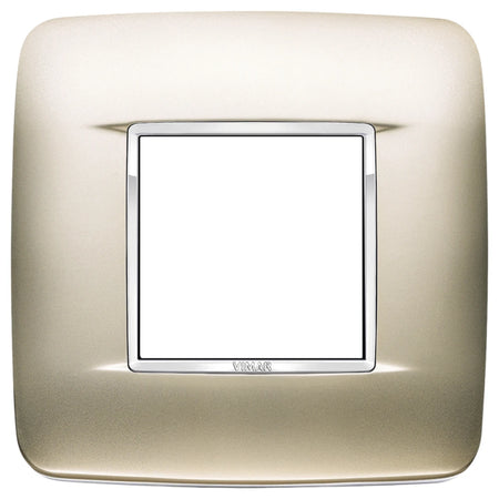 Vimar Eikon 2-Module Round British Cover Plate, 95 x 95 mm, IP00, Halogen-Free, Clamp Mounting — Quality Boat Parts
