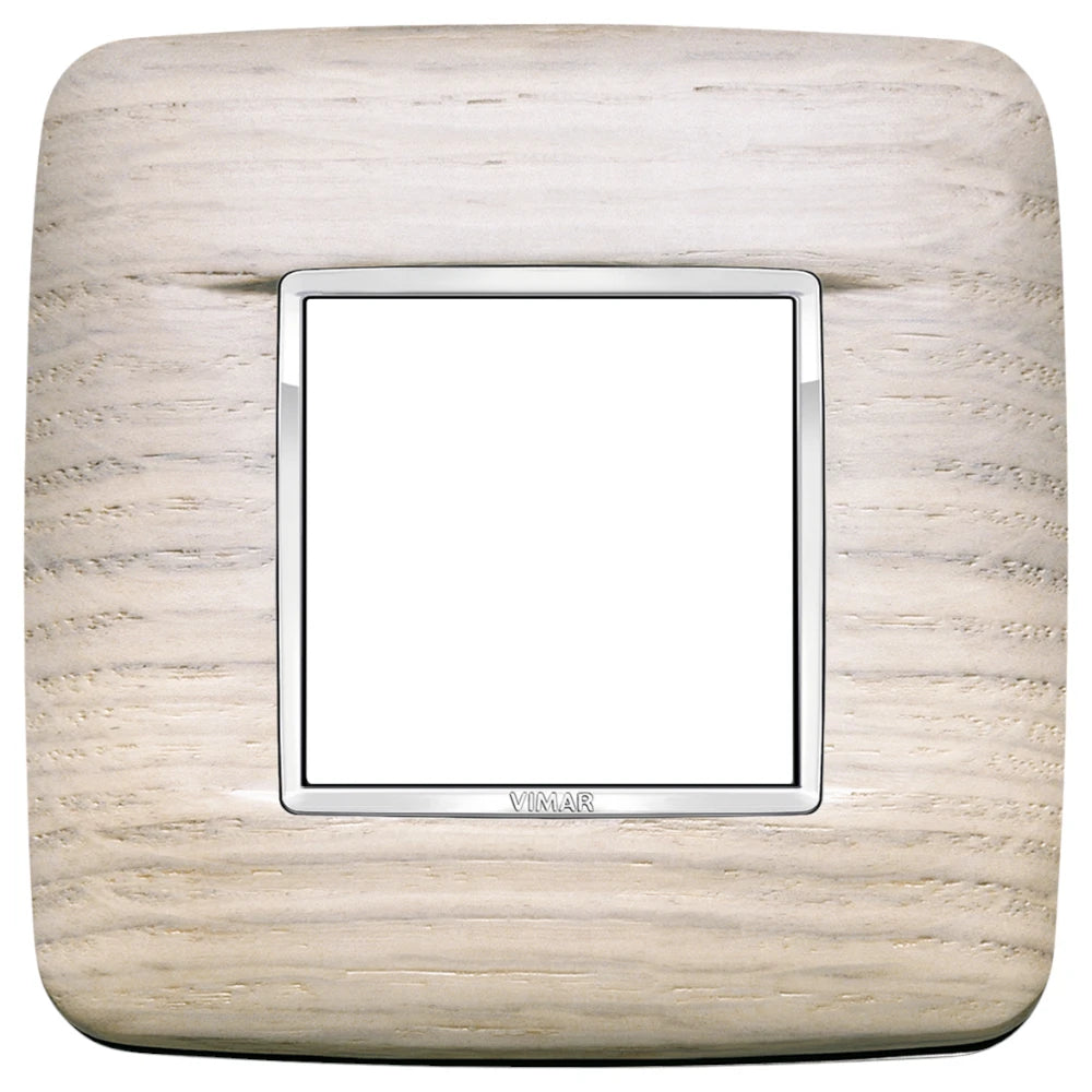 Vimar Eikon 2-Module Round British Cover Plate, 95 x 95 mm, IP00, Halogen-Free, Clamp Mounting — Quality Boat Parts