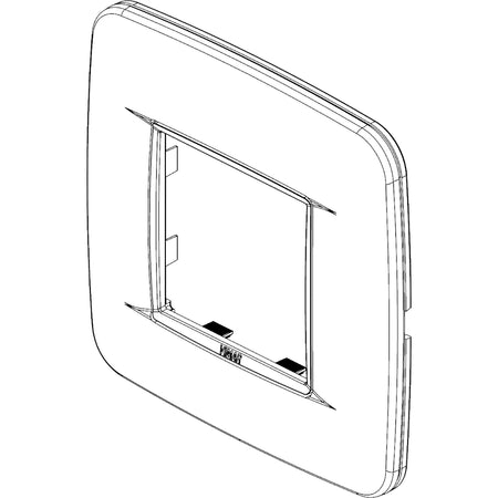 Vimar Eikon 2-Module Round British Cover Plate, 95 x 95 mm, IP00, Halogen-Free, Clamp Mounting — Quality Boat Parts