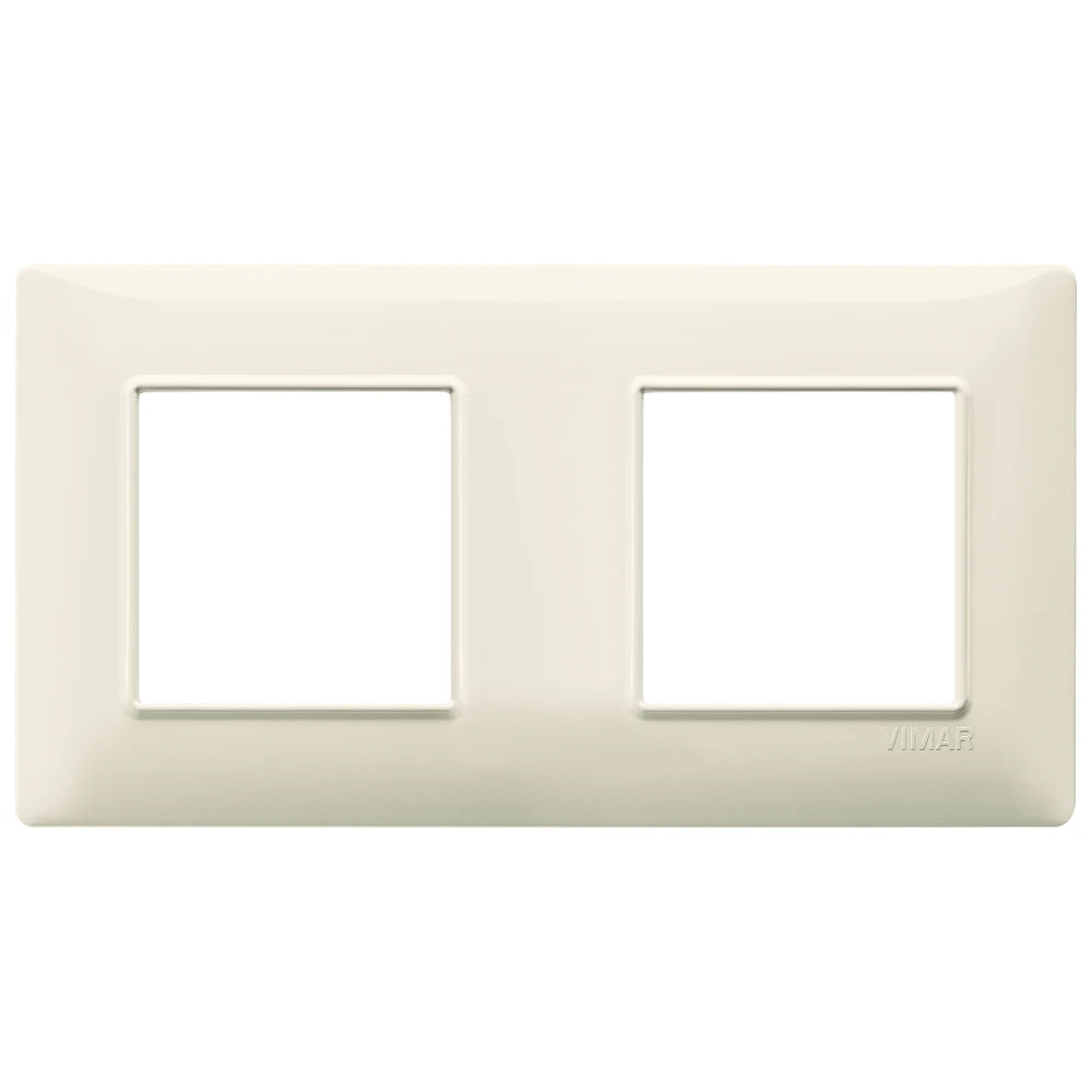 Vimar Plana 4-Module Cover Plate, 2+2 71mm Centers, Clamp Mounting — Quality Boat Parts