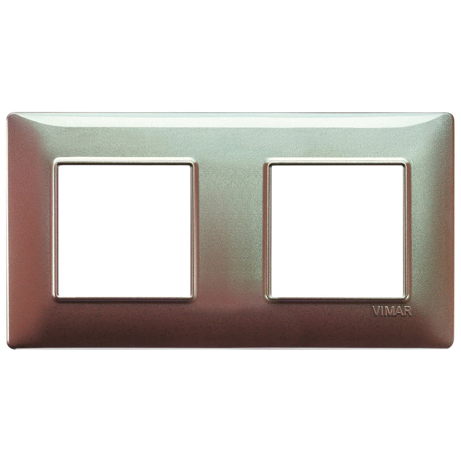 Vimar Plana 4-Module Cover Plate, 2+2 71mm Centers, Clamp Mounting — Quality Boat Parts