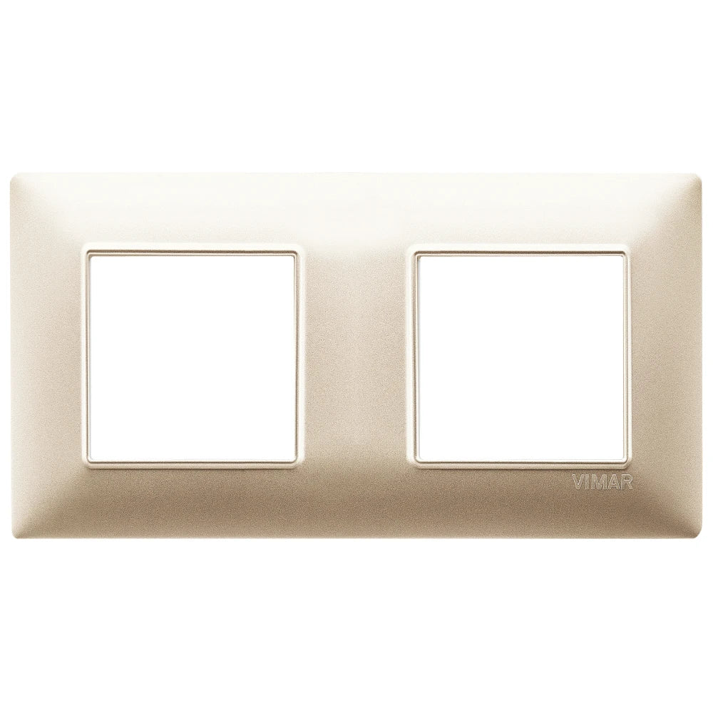 Vimar Plana 4-Module Cover Plate, 2+2 71mm Centers, Clamp Mounting — Quality Boat Parts