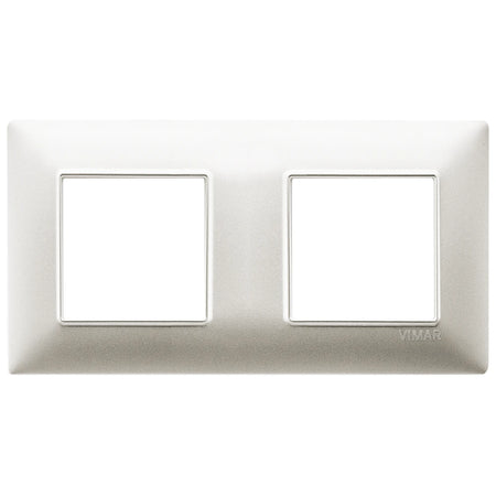 Vimar Plana 4-Module Cover Plate, 2+2 71mm Centers, Clamp Mounting — Quality Boat Parts